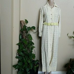 Vintage Yellow Dress/Coat Excellent Condition